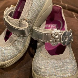 Stride Rite, sparkly silver, size 5, brand new